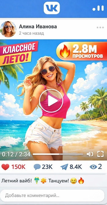 накрутка просмотров вк бесплатно