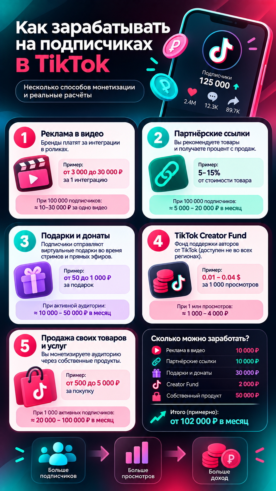 со скольки подписчиков в тик ток платят