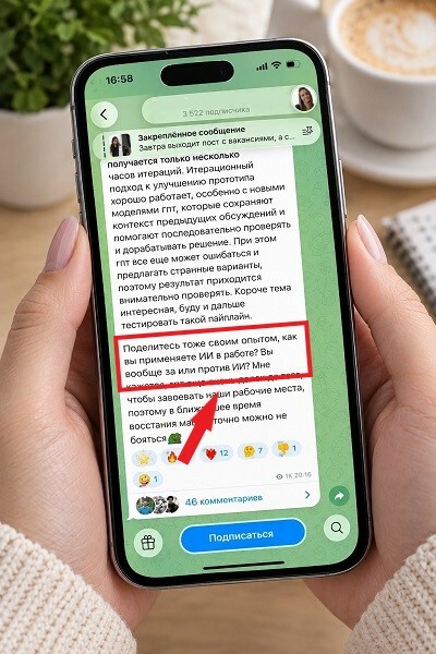 как добавить комментарии в тг